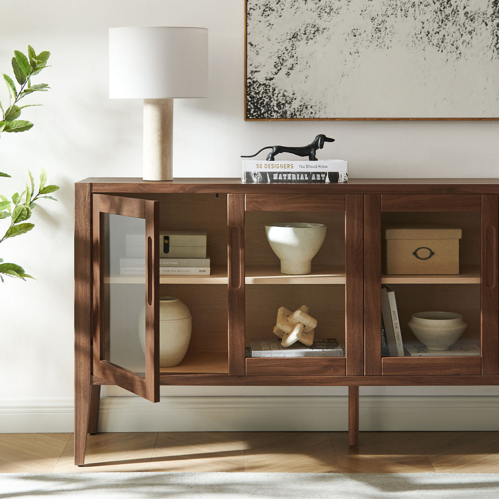 Nell 72" Glass Door Sideboard Storage Display Cabinet by Modway | Cabinets | Modishstore - 1