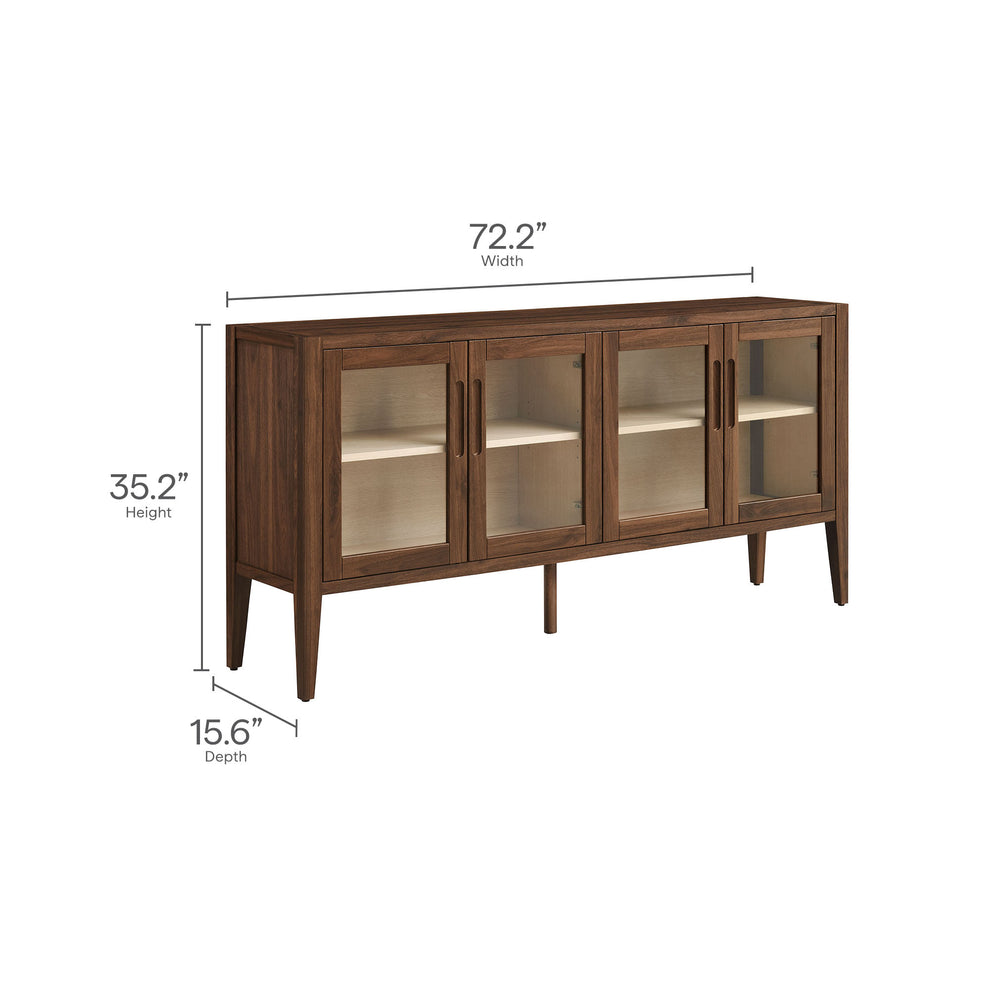 Nell 72" Glass Door Sideboard Storage Display Cabinet by Modway | Cabinets | Modishstore - 9
