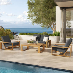 Modway Lirienne Wood Outdoor patio daybed Contemporary Natural