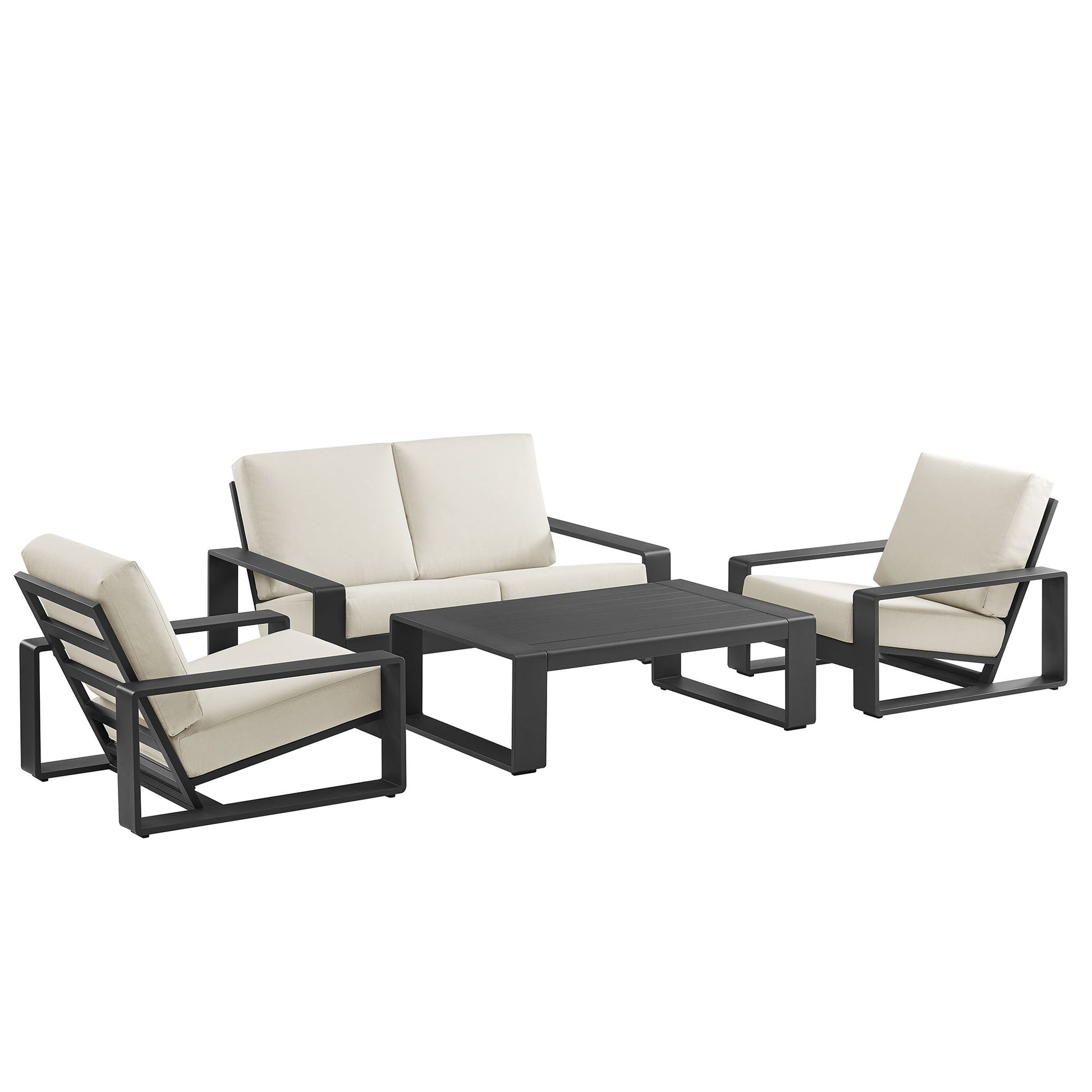 Lirienne 4-Piece Outdoor Patio Aluminum Furniture Set by Modway | Outdoor Patio Daybed | Modishstore - 3