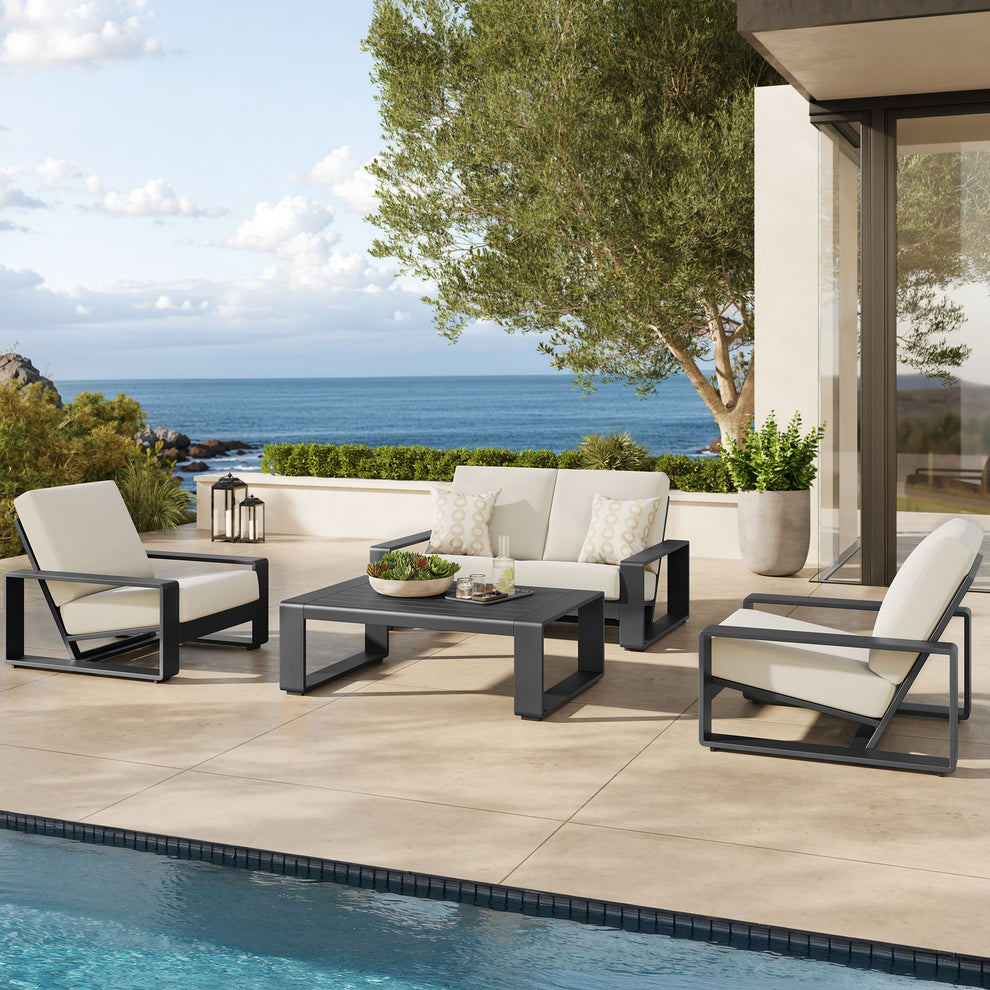 Lirienne 4-Piece Outdoor Patio Aluminum Furniture Set by Modway | Outdoor Patio Daybed | Modishstore - 1