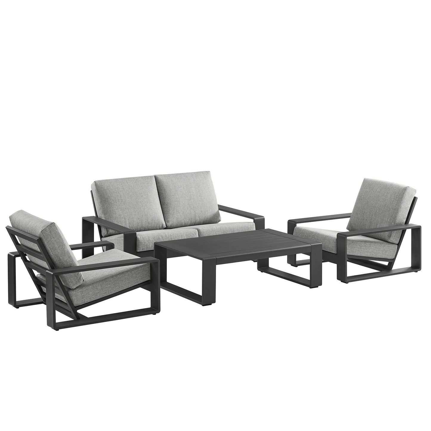 Lirienne 4-Piece Outdoor Patio Aluminum Furniture Set by Modway | Outdoor Patio Daybed | Modishstore - 6