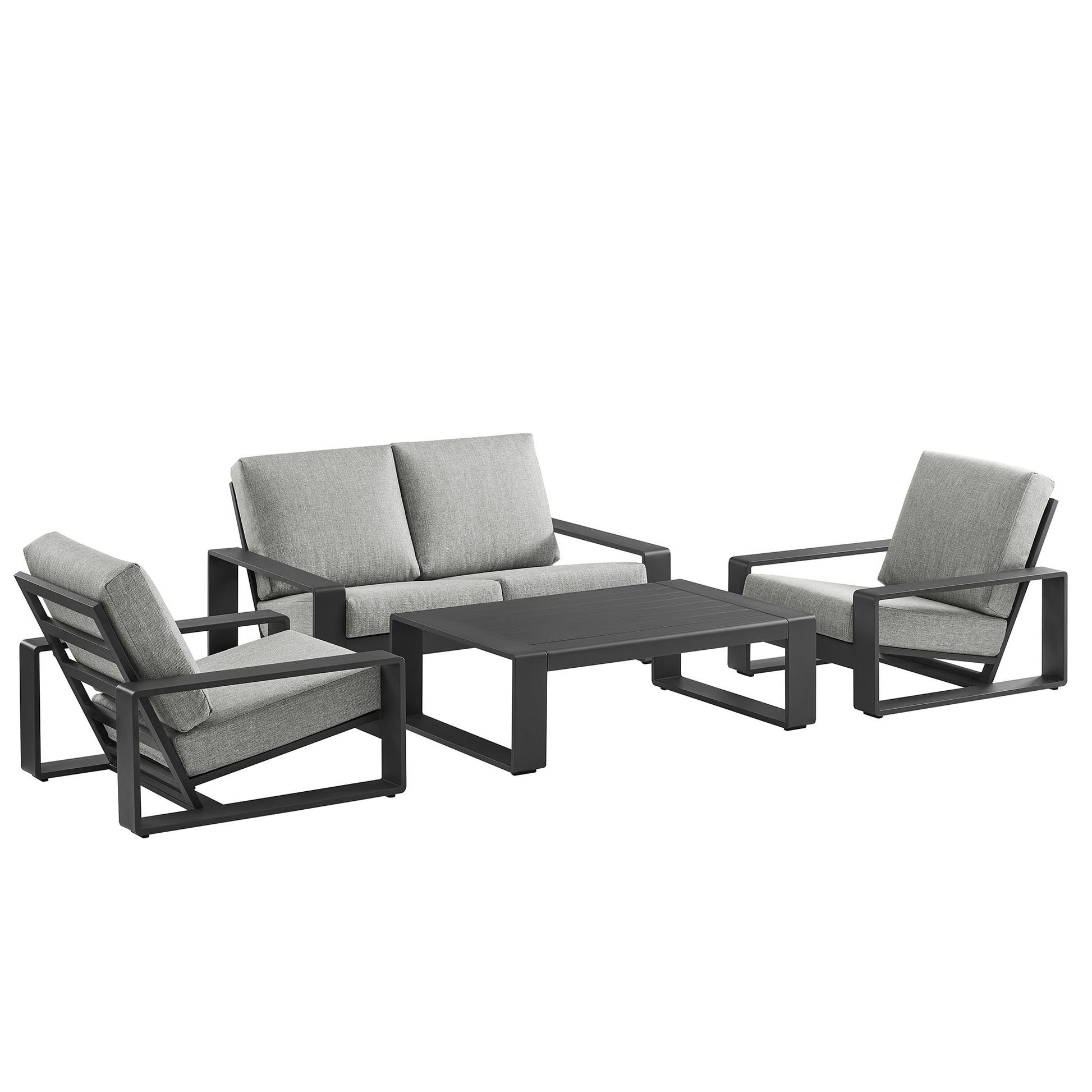 Lirienne 4-Piece Outdoor Patio Aluminum Furniture Set by Modway | Outdoor Patio Daybed | Modishstore - 6