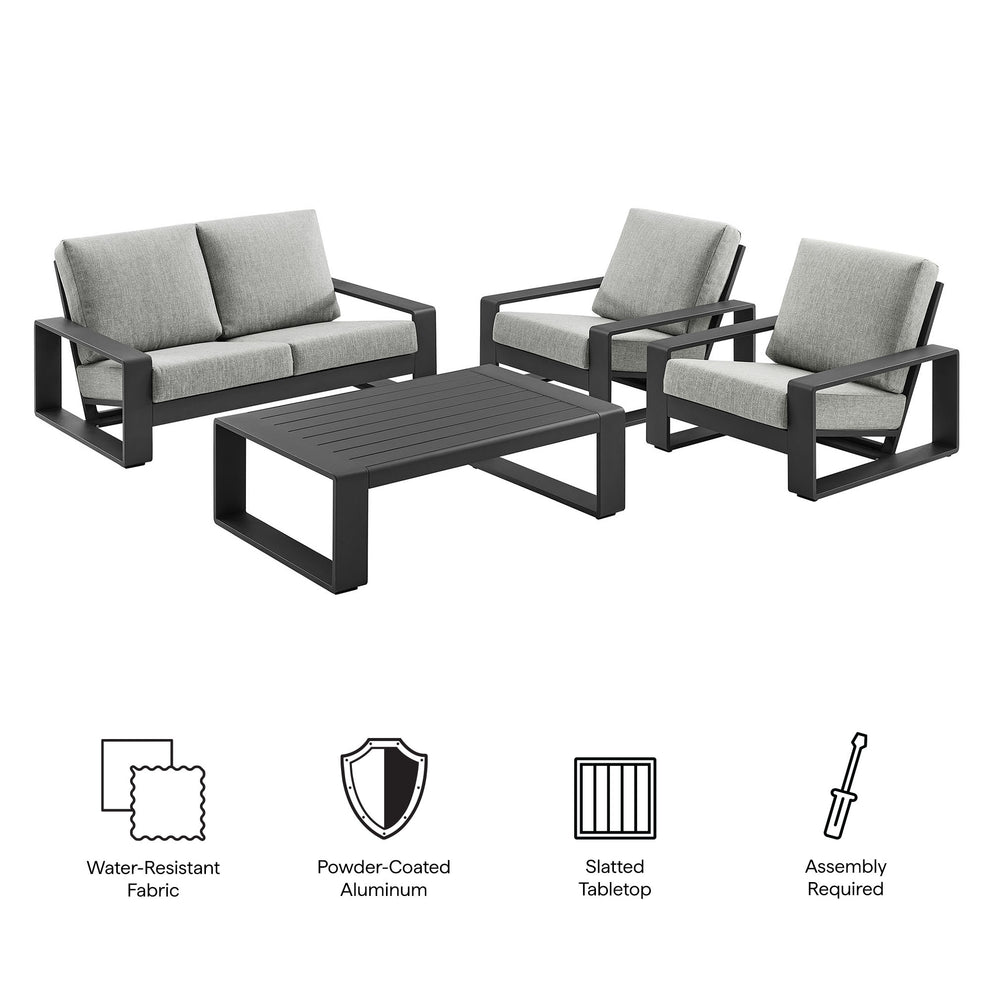 Lirienne 4-Piece Outdoor Patio Aluminum Furniture Set by Modway | Outdoor Patio Daybed | Modishstore - 8