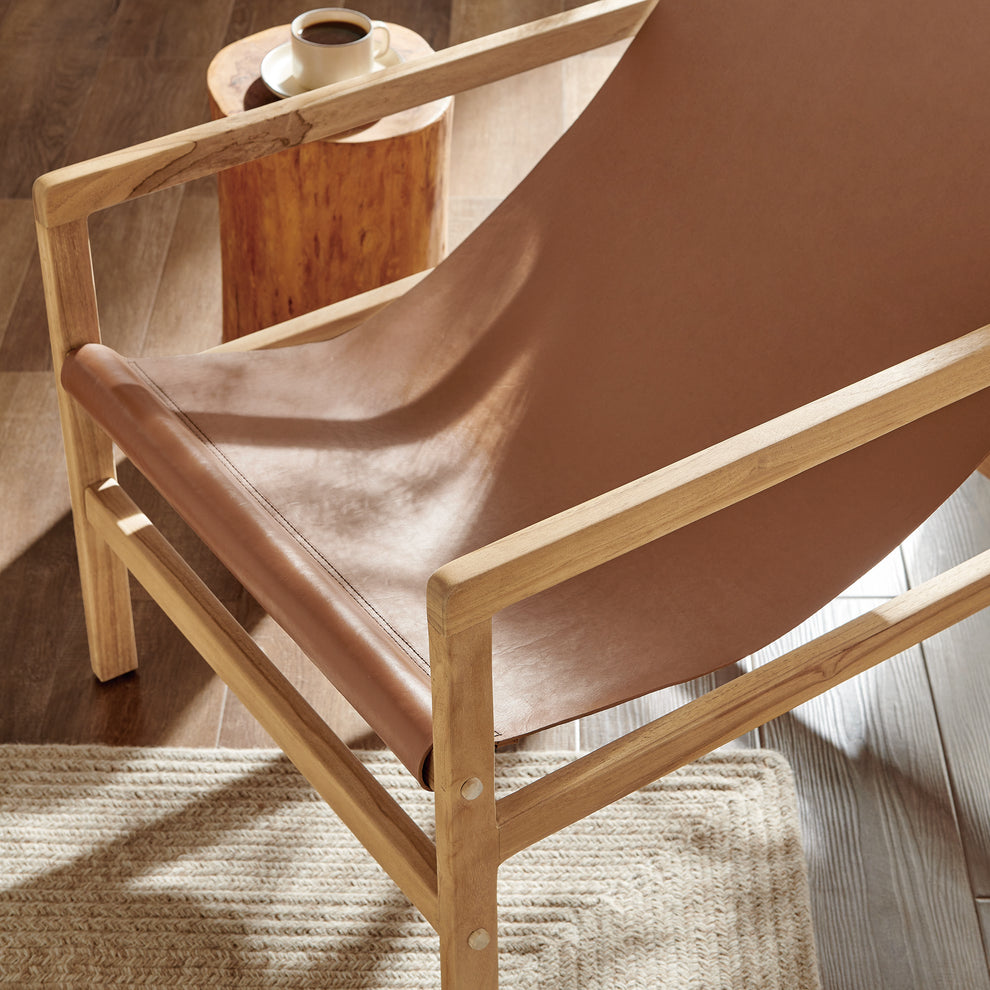 Sonora Leather Sling Chair by Modway | Accent Chairs | Modishstore - 8
