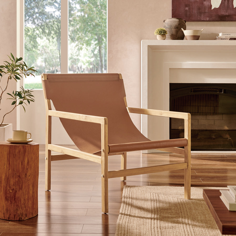 Sonora Leather Sling Chair by Modway | Accent Chairs | Modishstore - 9