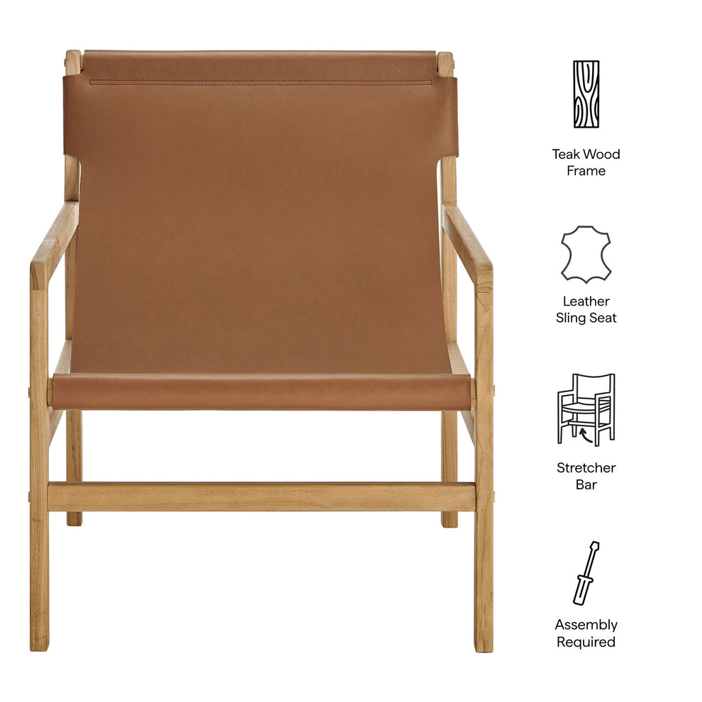 Sonora Leather Sling Chair by Modway | Accent Chairs | Modishstore - 10