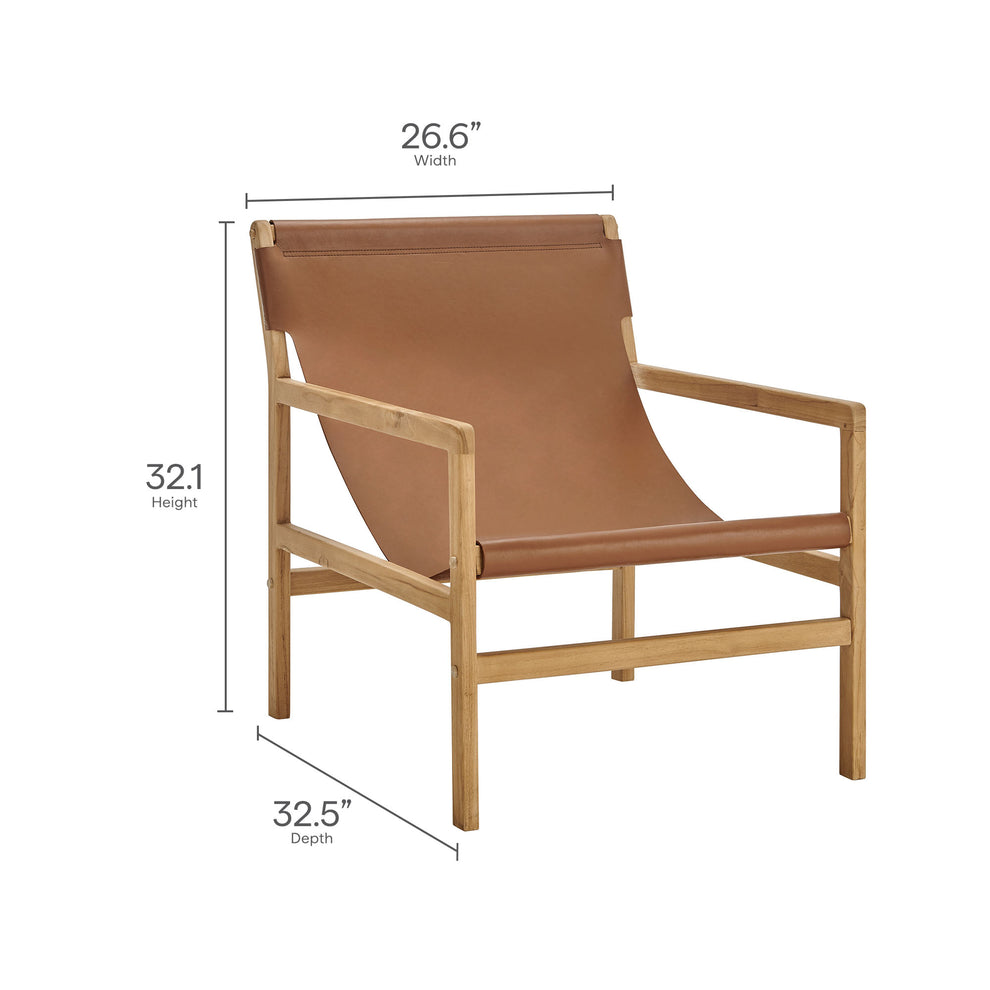 Sonora Leather Sling Chair by Modway | Accent Chairs | Modishstore - 11