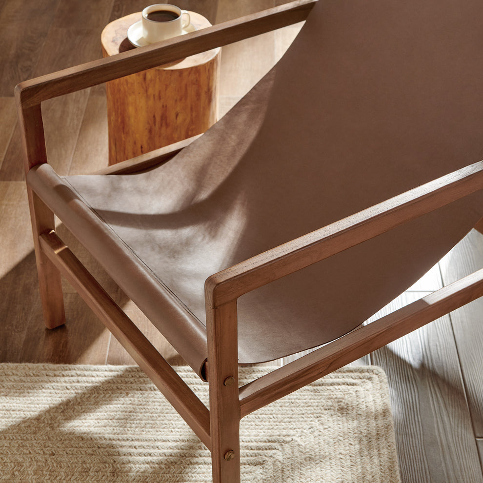 Sonora Leather Sling Chair by Modway | Accent Chairs | Modishstore - 18