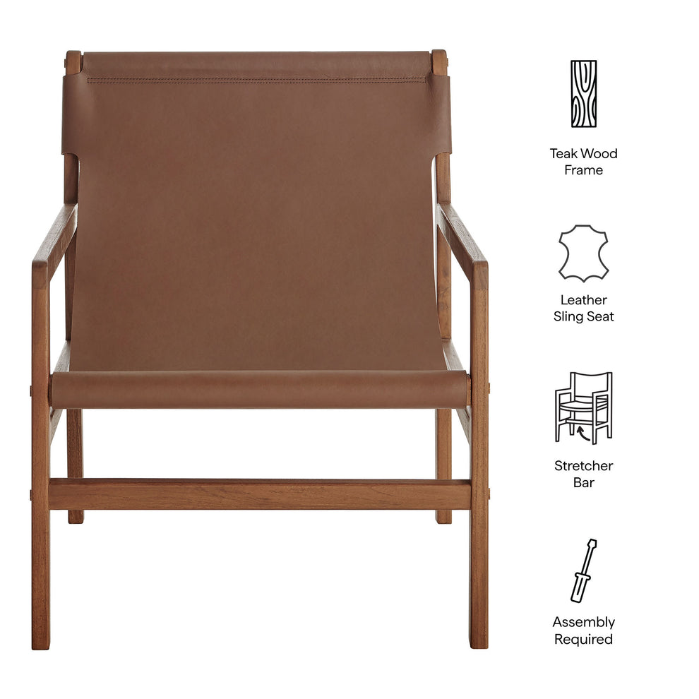 Sonora Leather Sling Chair by Modway | Accent Chairs | Modishstore - 19