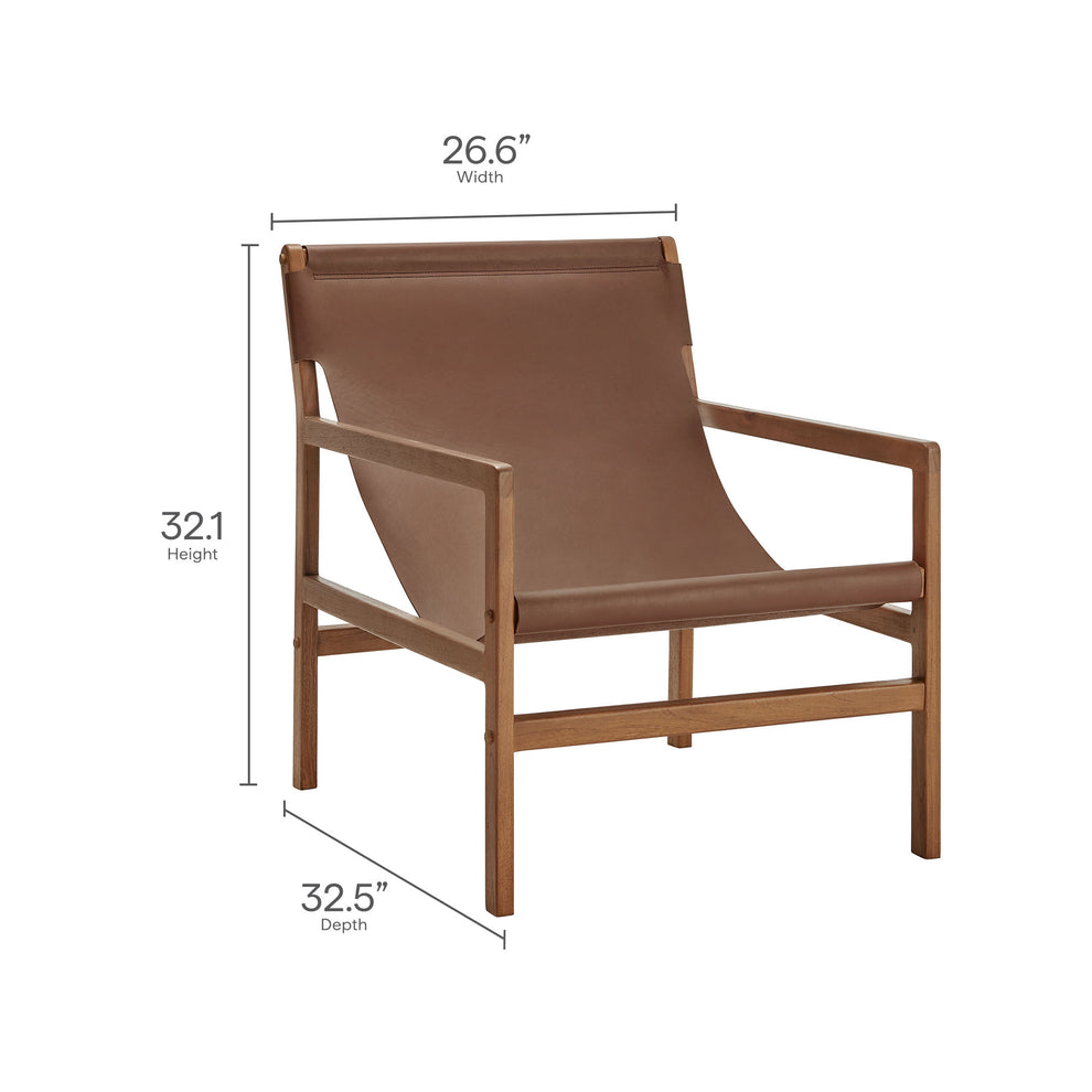 Sonora Leather Sling Chair by Modway | Accent Chairs | Modishstore - 20