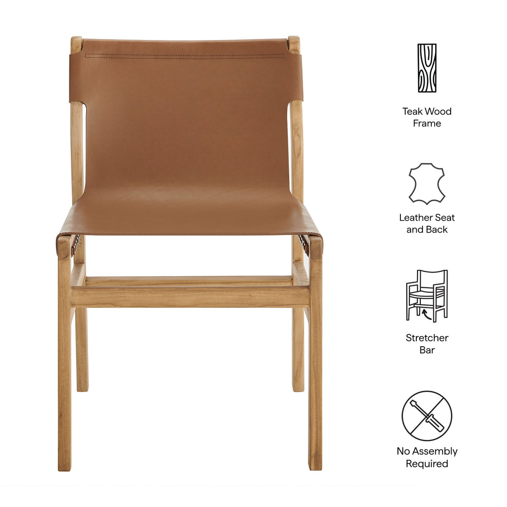 Sonora Leather Dining Side Chair by Modway | Dining Chairs | Modishstore - 9