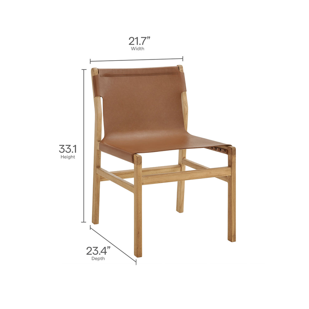 Sonora Leather Dining Side Chair by Modway | Dining Chairs | Modishstore - 10