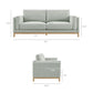 Roscoe 81 inch Fabric Sofa by Modway