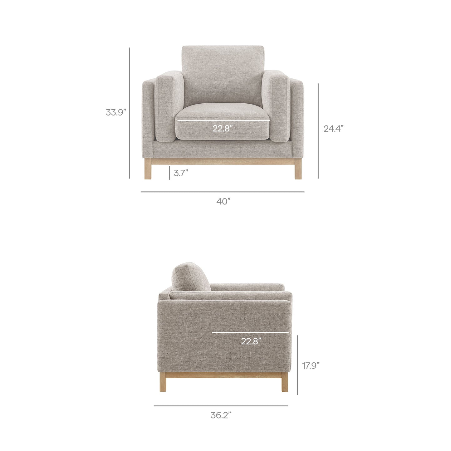 Roscoe Fabric Armchair by Modway