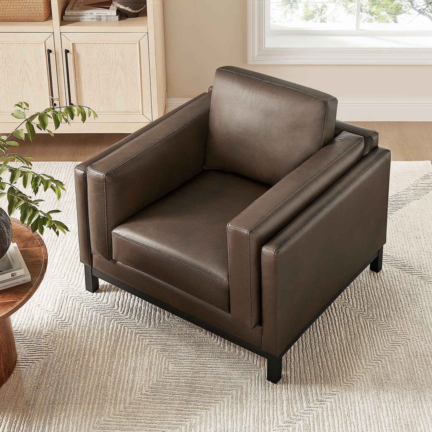 Roscoe Vegan Leather Armchair by Modway