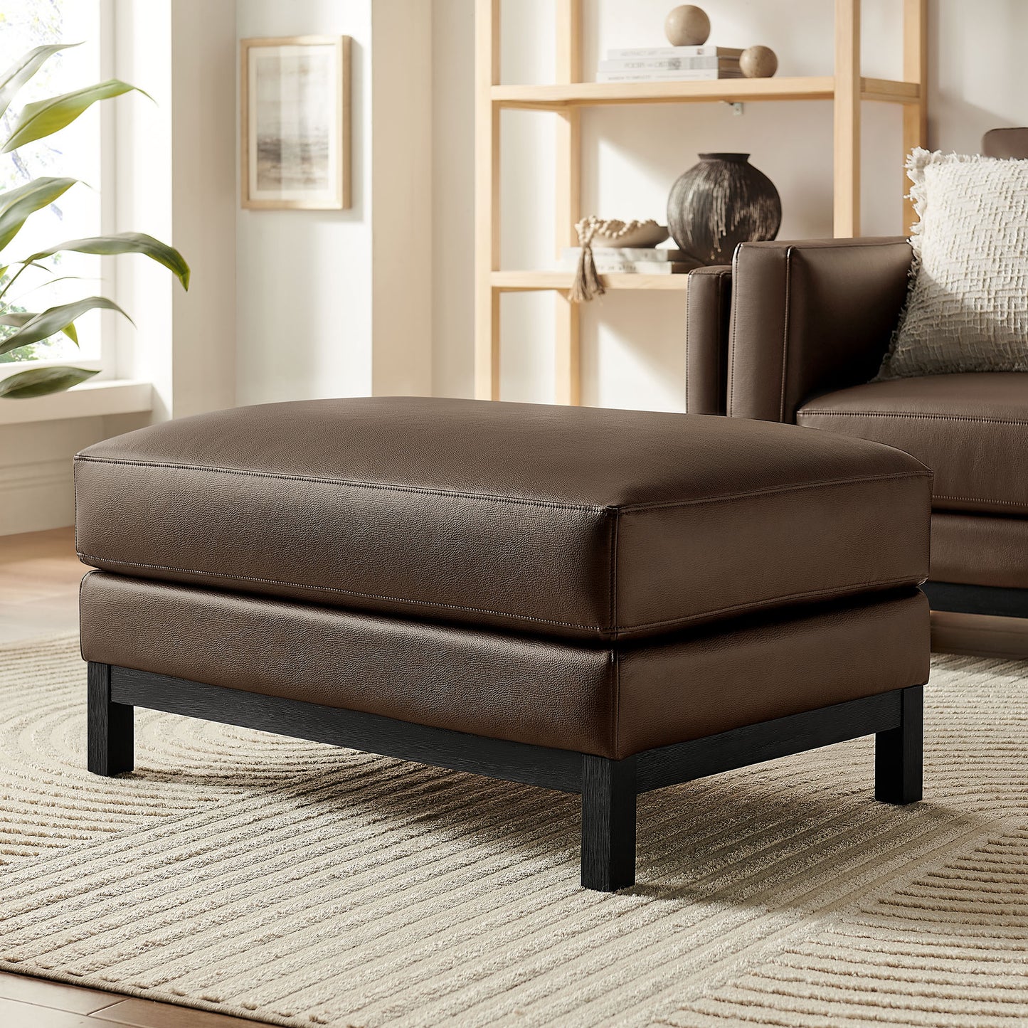Roscoe Vegan Leather Ottoman by Modway
