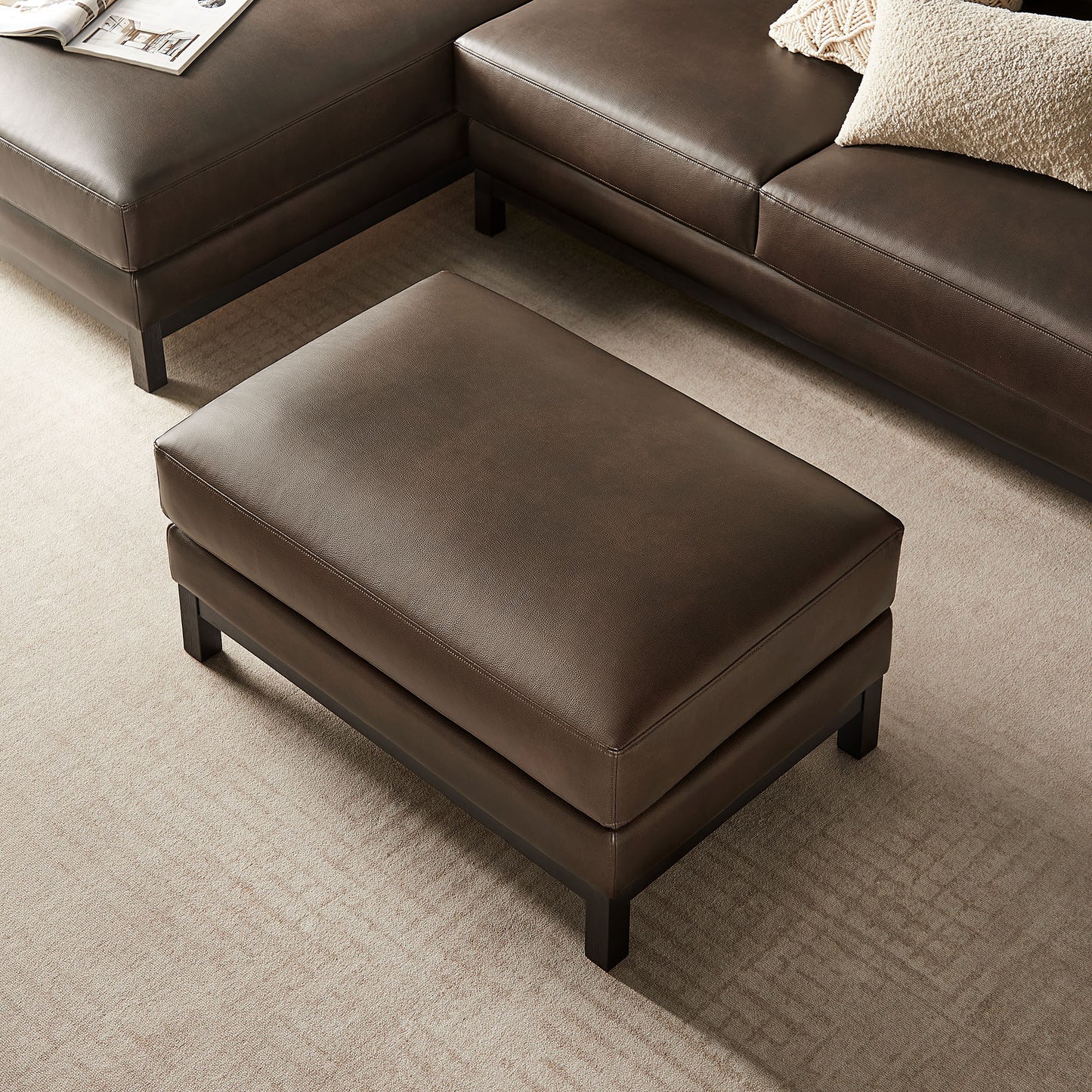 Roscoe Vegan Leather Ottoman by Modway