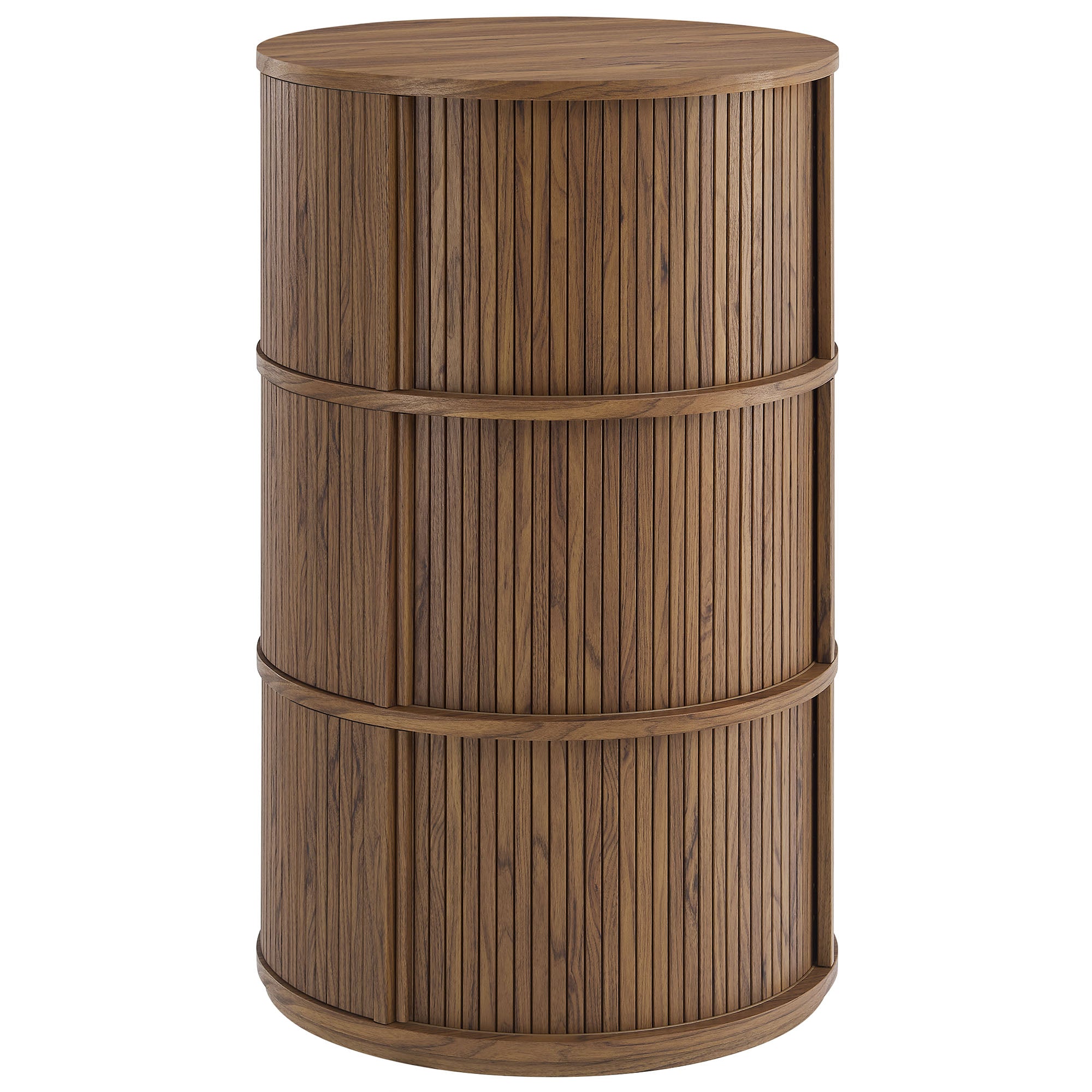 Clement Round Pedestal Stand Storage Table - Thumbnail 4