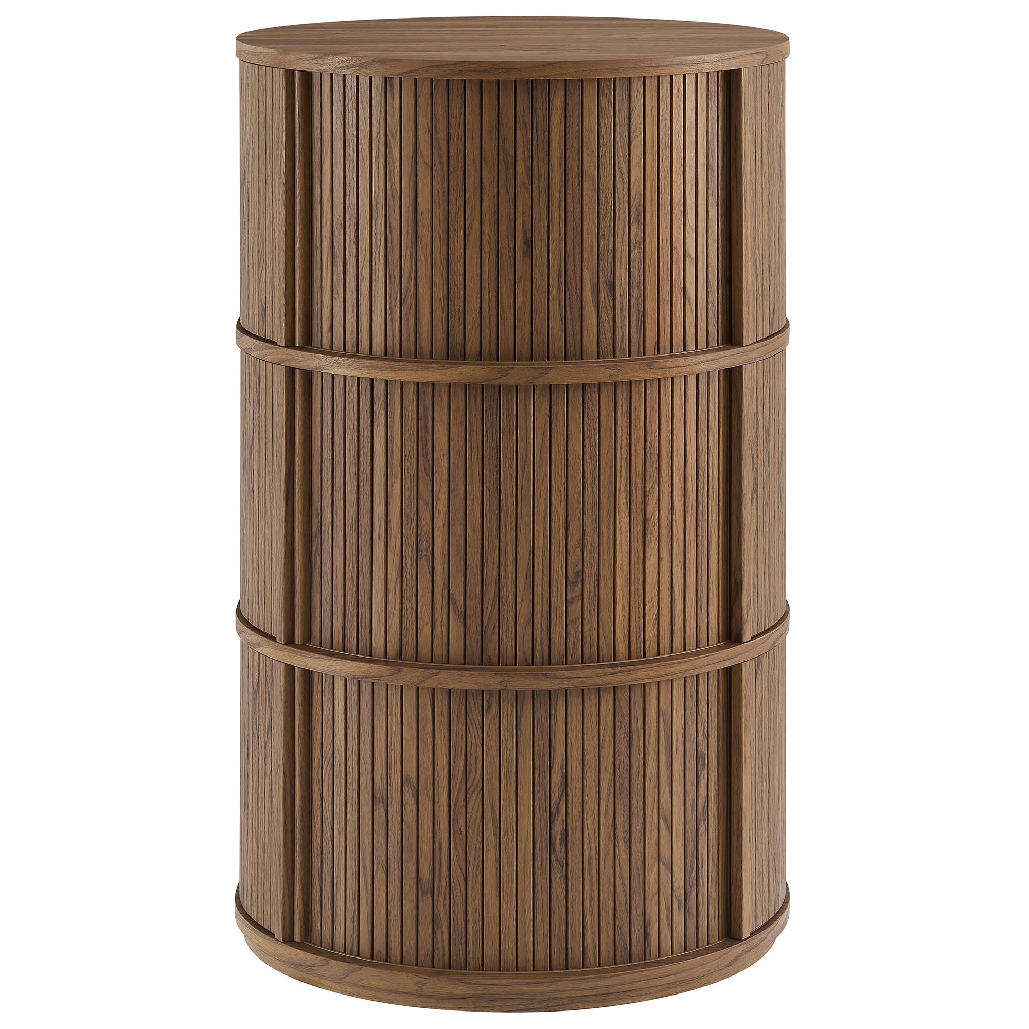 Clement Round Pedestal Stand Storage Table - Thumbnail 3