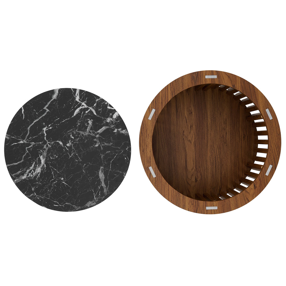Fortitude Round Faux Marble Top Nesting Coffee Table Set by Modway | Coffee Tables | Modishstore - 9
