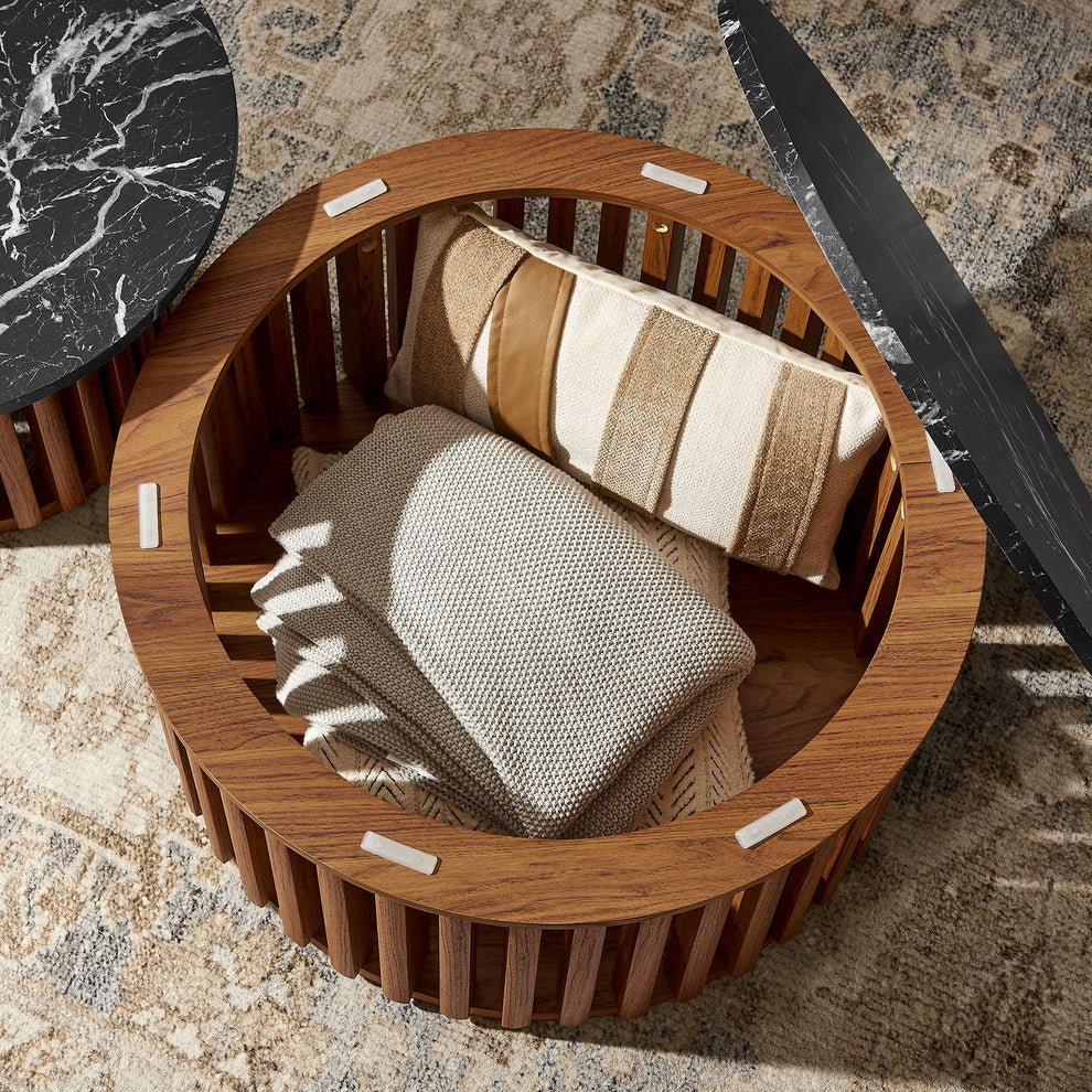 Fortitude Round Faux Marble Top Nesting Coffee Table Set by Modway | Coffee Tables | Modishstore - 12