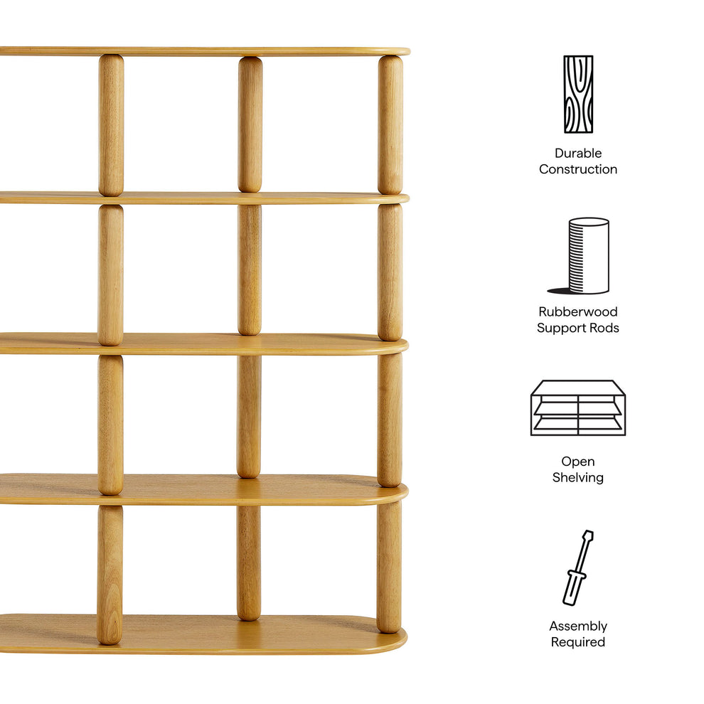 Arcus 4-Tier Oval Wood Bookshelf by Modway | Bookcases | Modishstore - 7