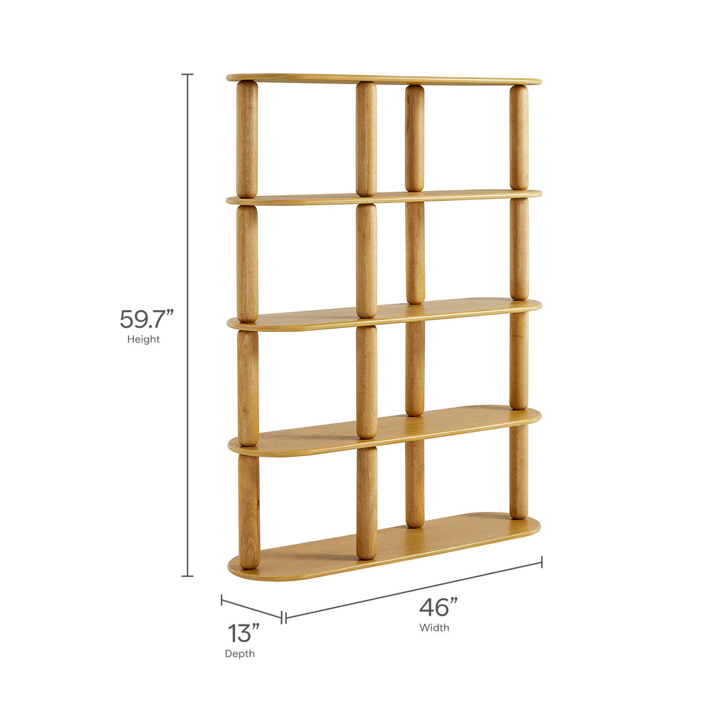 Arcus 4-Tier Oval Wood Bookshelf by Modway | Bookcases | Modishstore - 8
