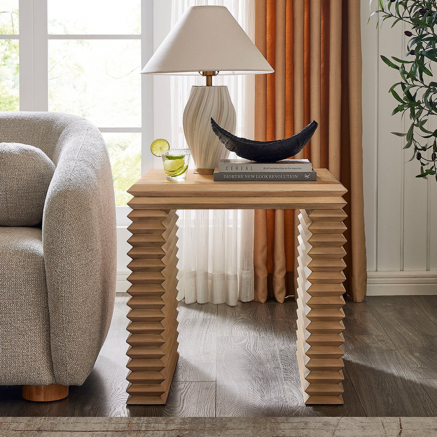 Canto Square 24" Stacked Design End Table by Modway | Accent Tables | Modishstore - 1