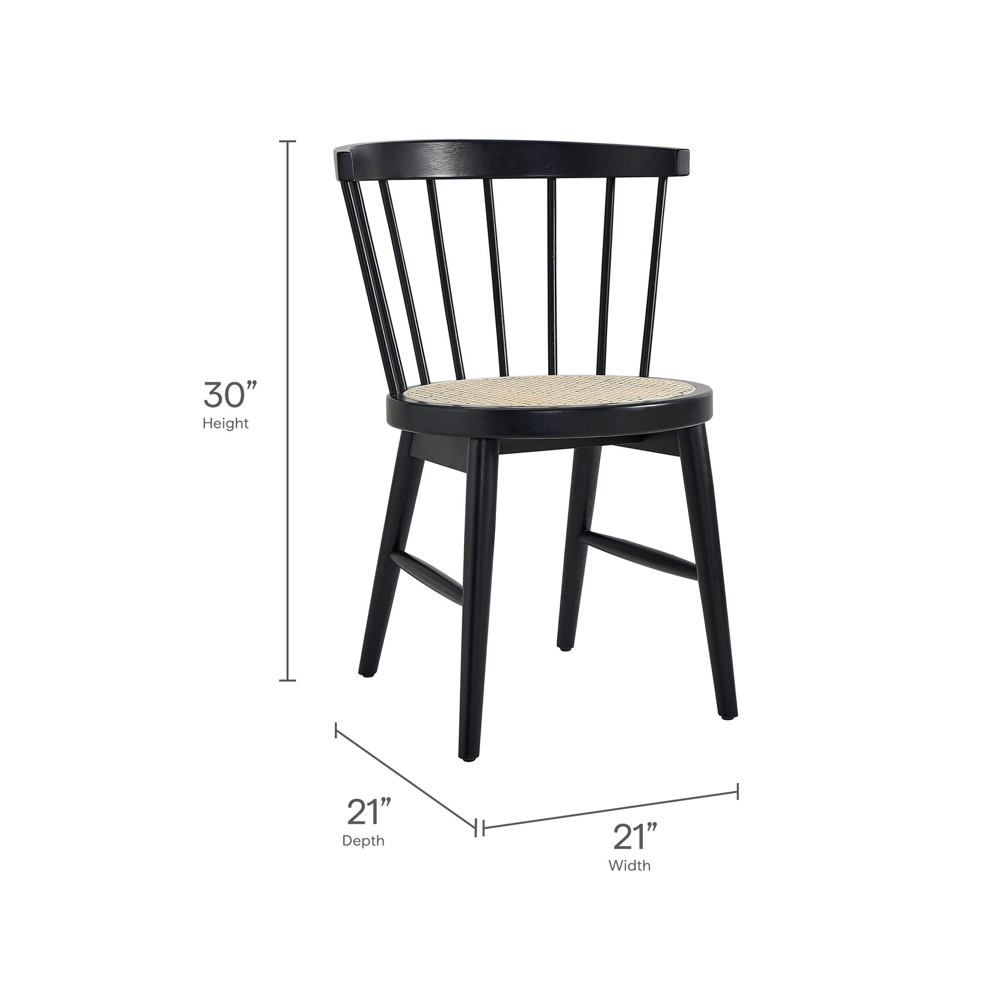 Lykke Curved Spindle Back Dining Chairs Set of 2 by Modway | Dining Chairs | Modishstore - 10