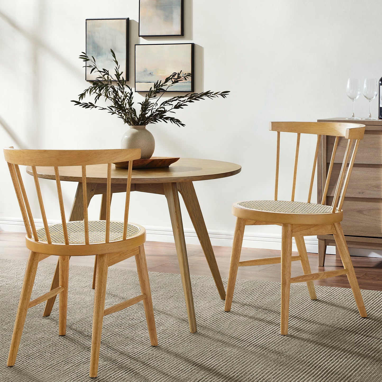 Lykke Curved Spindle Back Dining Chairs Set of 2 by Modway | Dining Chairs | Modishstore - 18