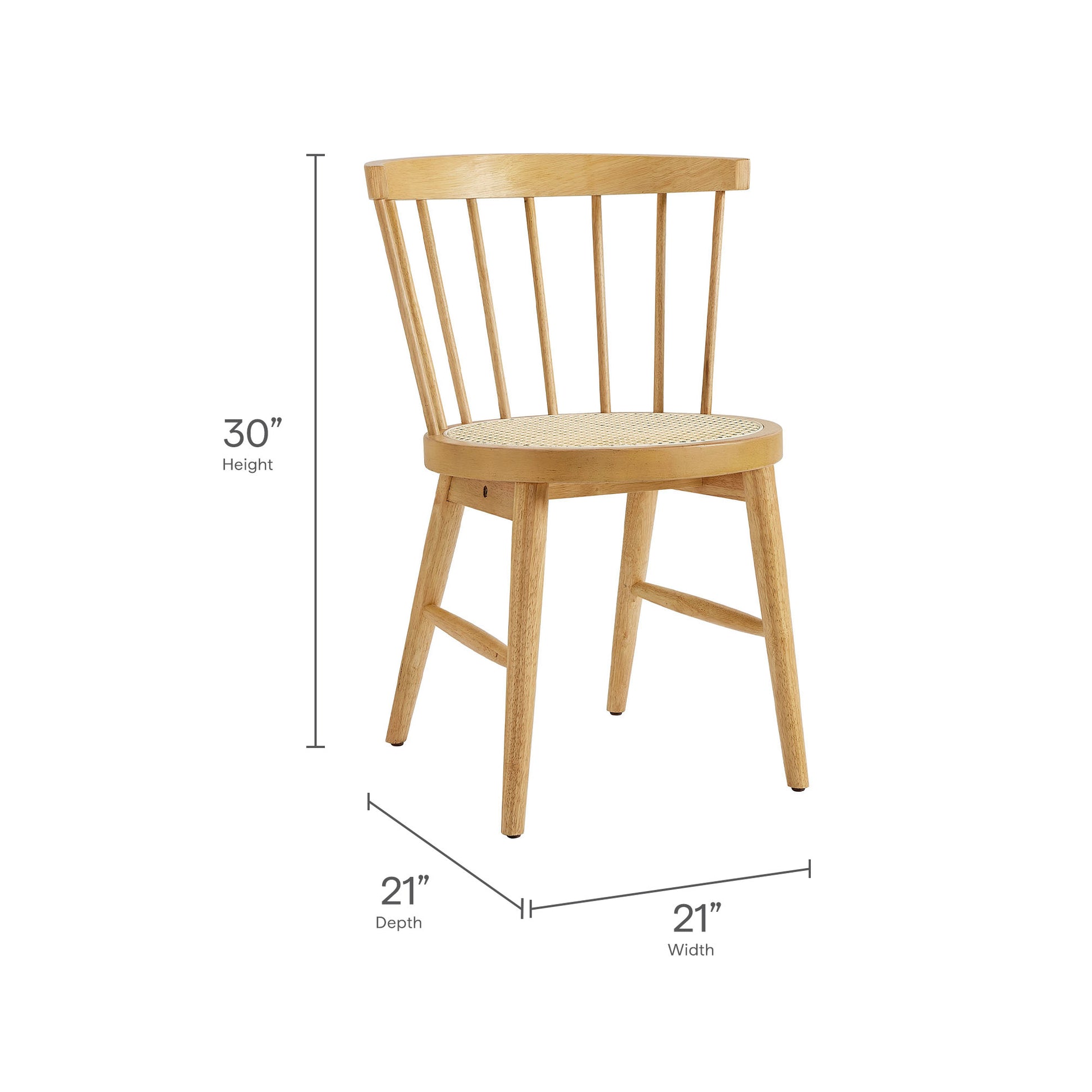 Lykke Curved Spindle Back Dining Chairs Set of 2 by Modway | Dining Chairs | Modishstore - 20
