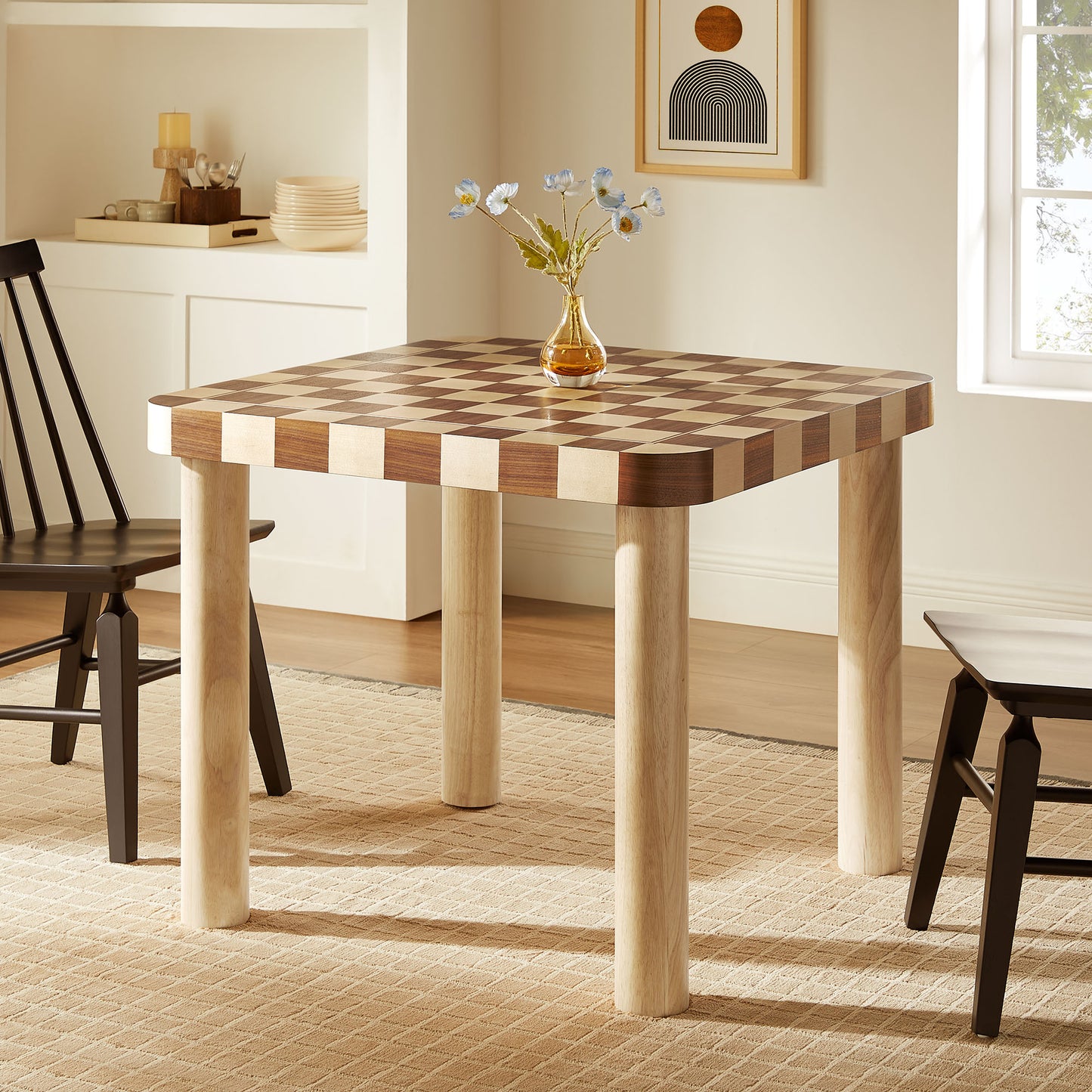 Oscar 36 Inch Square Checkered Dining Table by Modway | Dining Tables | Modishstore - 14