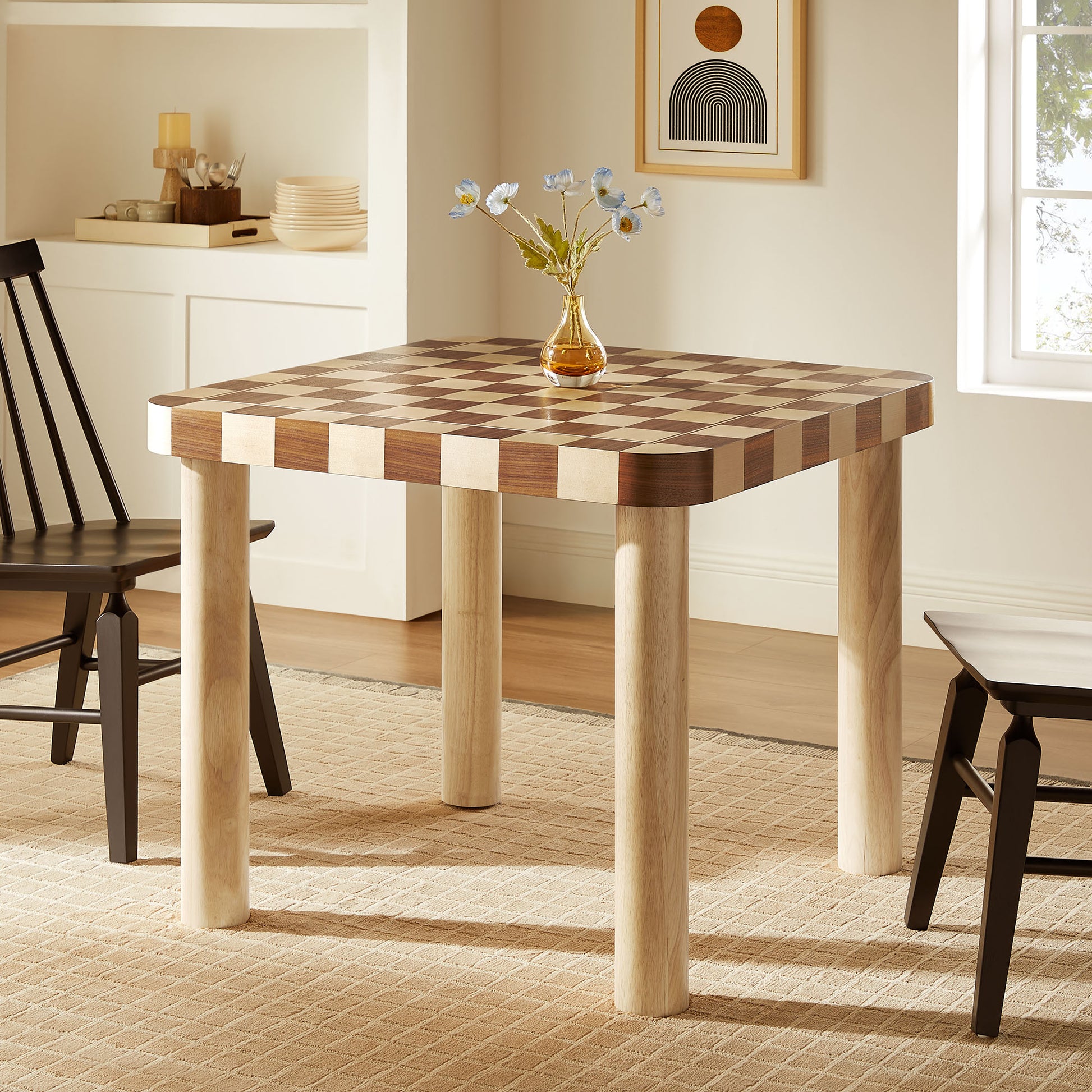 Oscar 36 Inch Square Checkered Dining Table by Modway | Dining Tables | Modishstore - 14