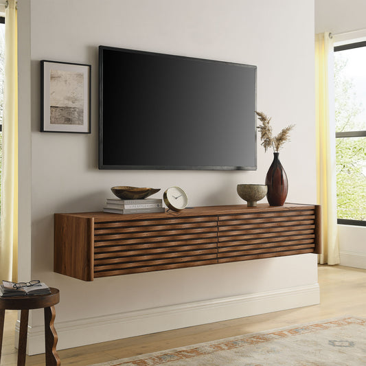 Emric Wave 71" Wall-Mounted TV Cabinet by Modway | TV Stands | Modishstore - 1