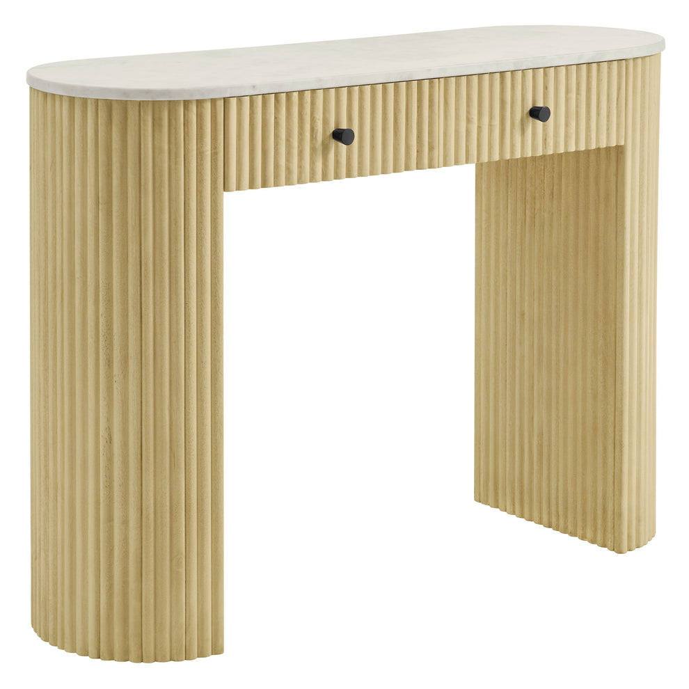 Caldera 42" Curved Solid Wood and Marble Console Table by Modway | Console Tablees | Modishstore - 2