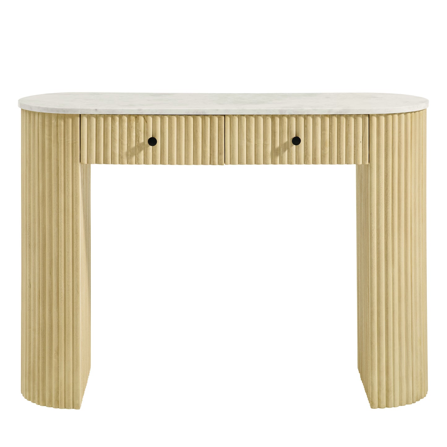 Caldera 42" Curved Solid Wood and Marble Console Table by Modway | Console Tablees | Modishstore - 4