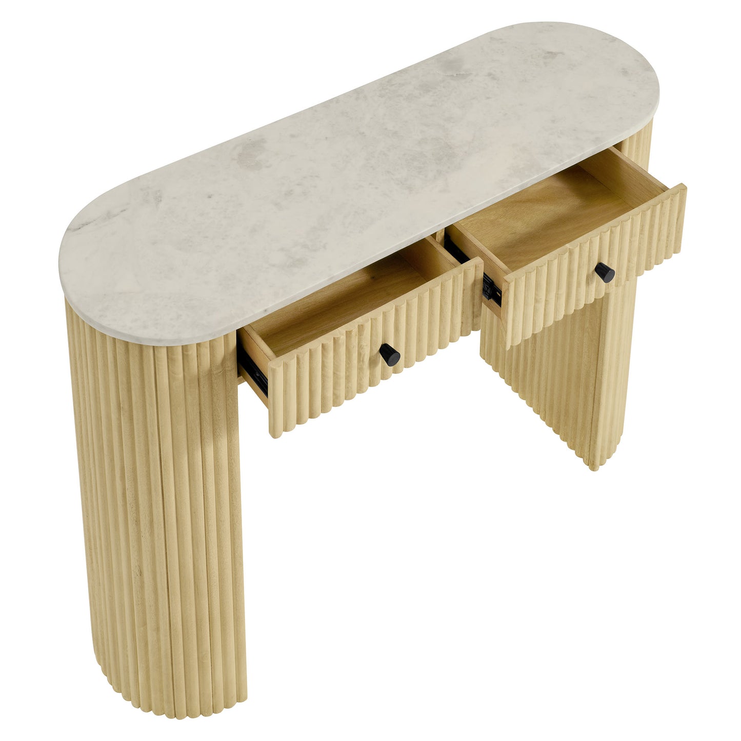 Caldera 42" Curved Solid Wood and Marble Console Table by Modway | Console Tablees | Modishstore - 5