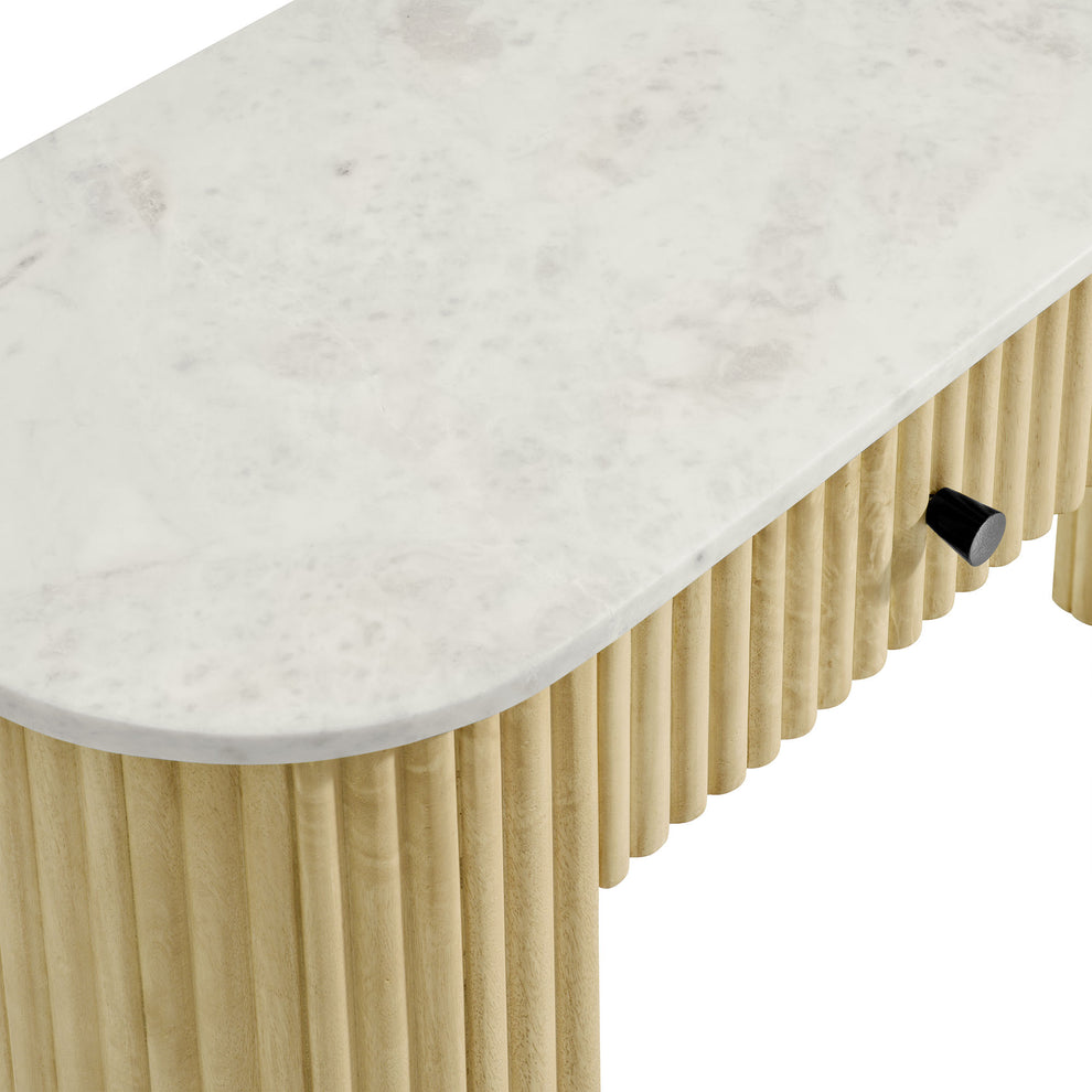 Caldera 42" Curved Solid Wood and Marble Console Table by Modway | Console Tablees | Modishstore - 6