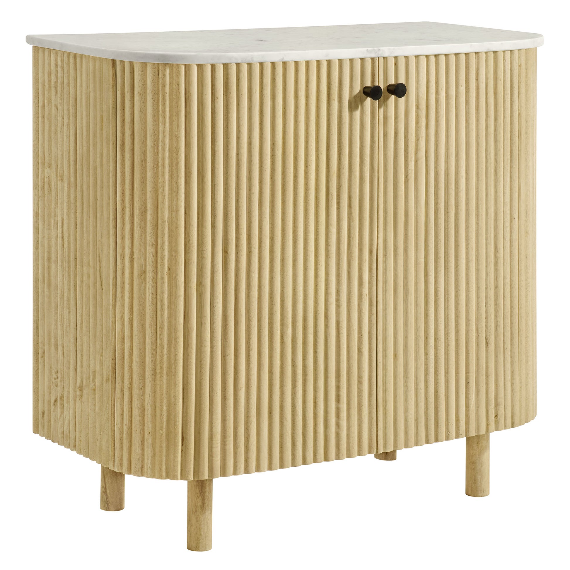 Caldera 33" Curved Solid Wood and Marble Accent Storage Cabinet by Modway | Cabinests | Modishstore - 2