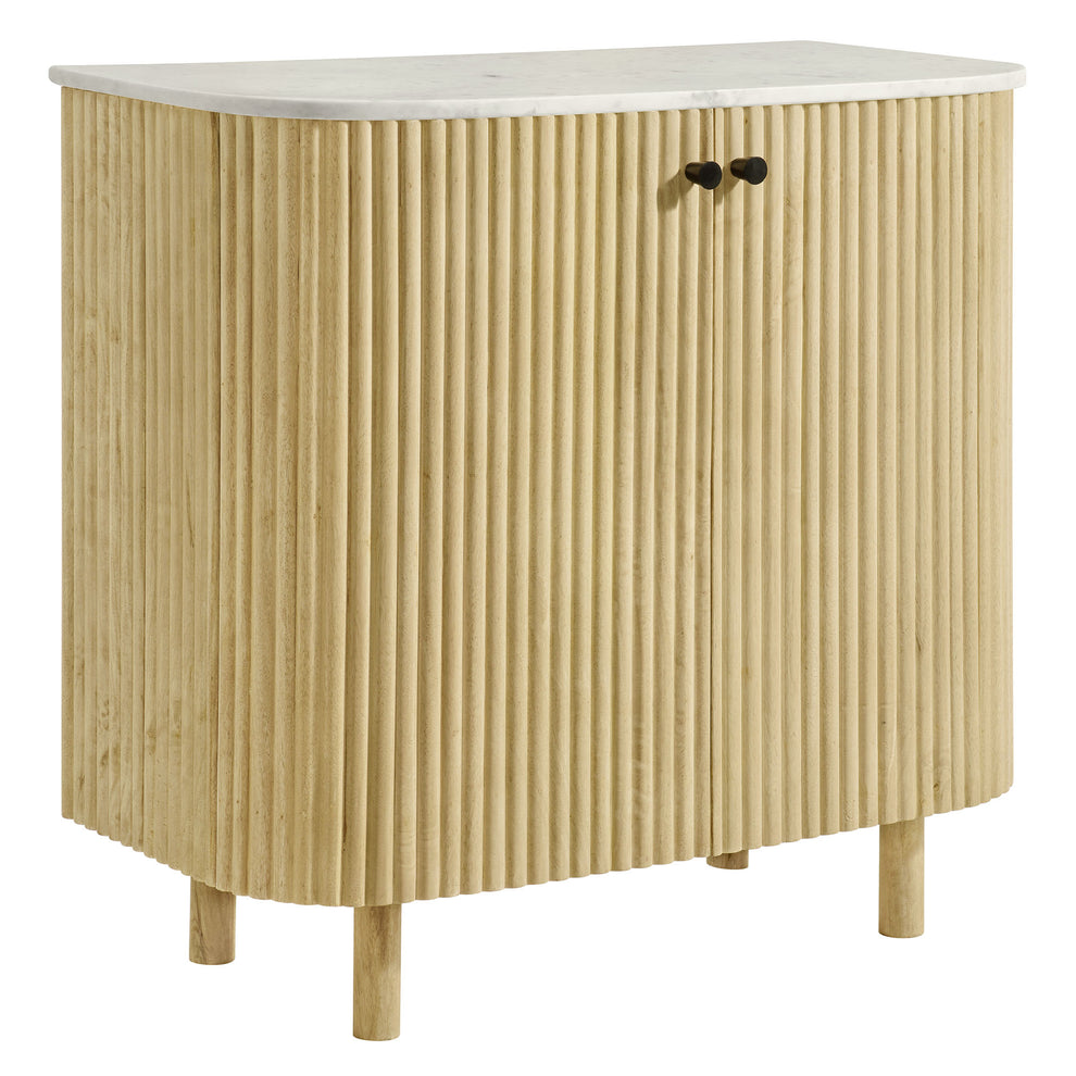 Caldera 33" Curved Solid Wood and Marble Accent Storage Cabinet by Modway | Cabinests | Modishstore - 2