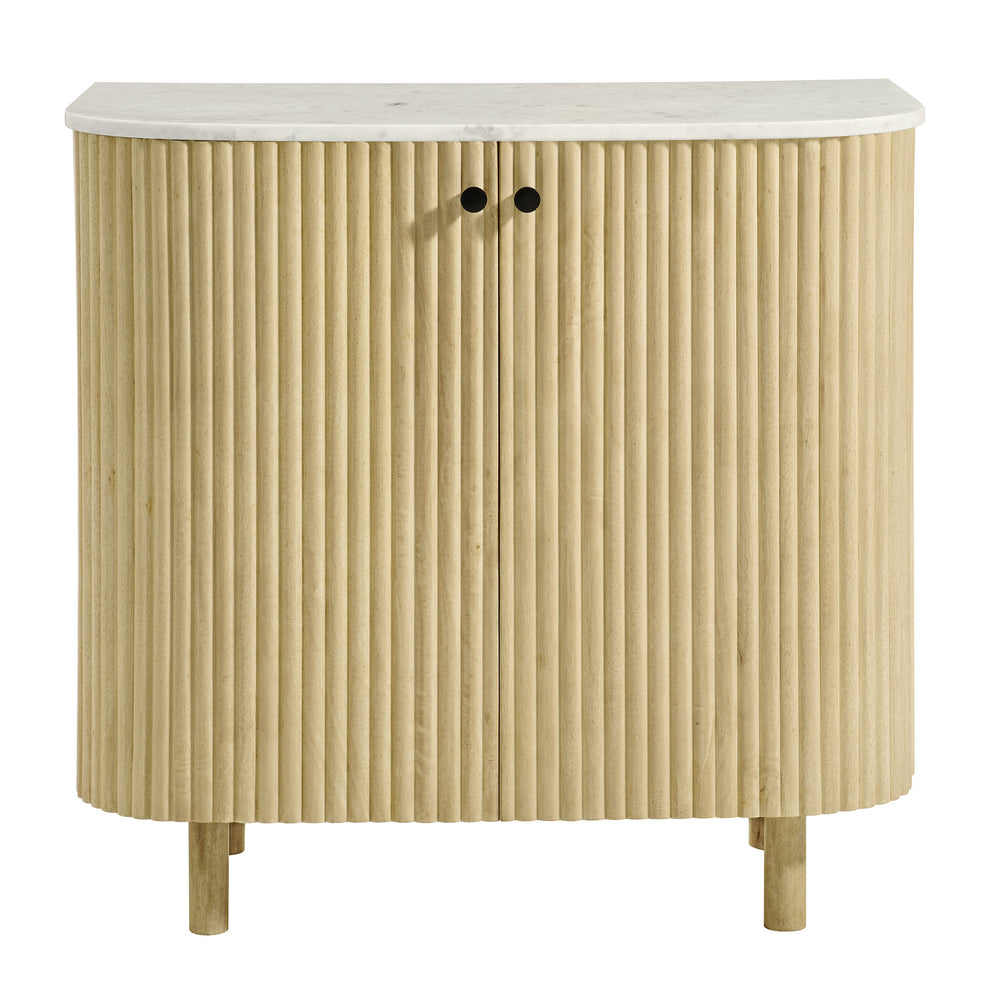 Caldera 33" Curved Solid Wood and Marble Accent Storage Cabinet by Modway | Cabinests | Modishstore - 4