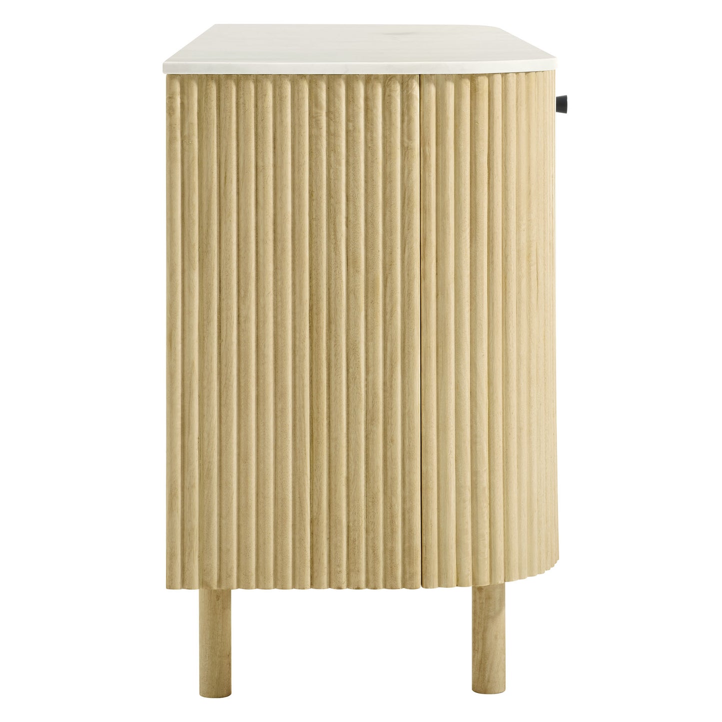 Caldera 60" Curved Solid Wood and Marble Sideboard Storage Cabinet by Modway | Sideboards | Modishstore - 3