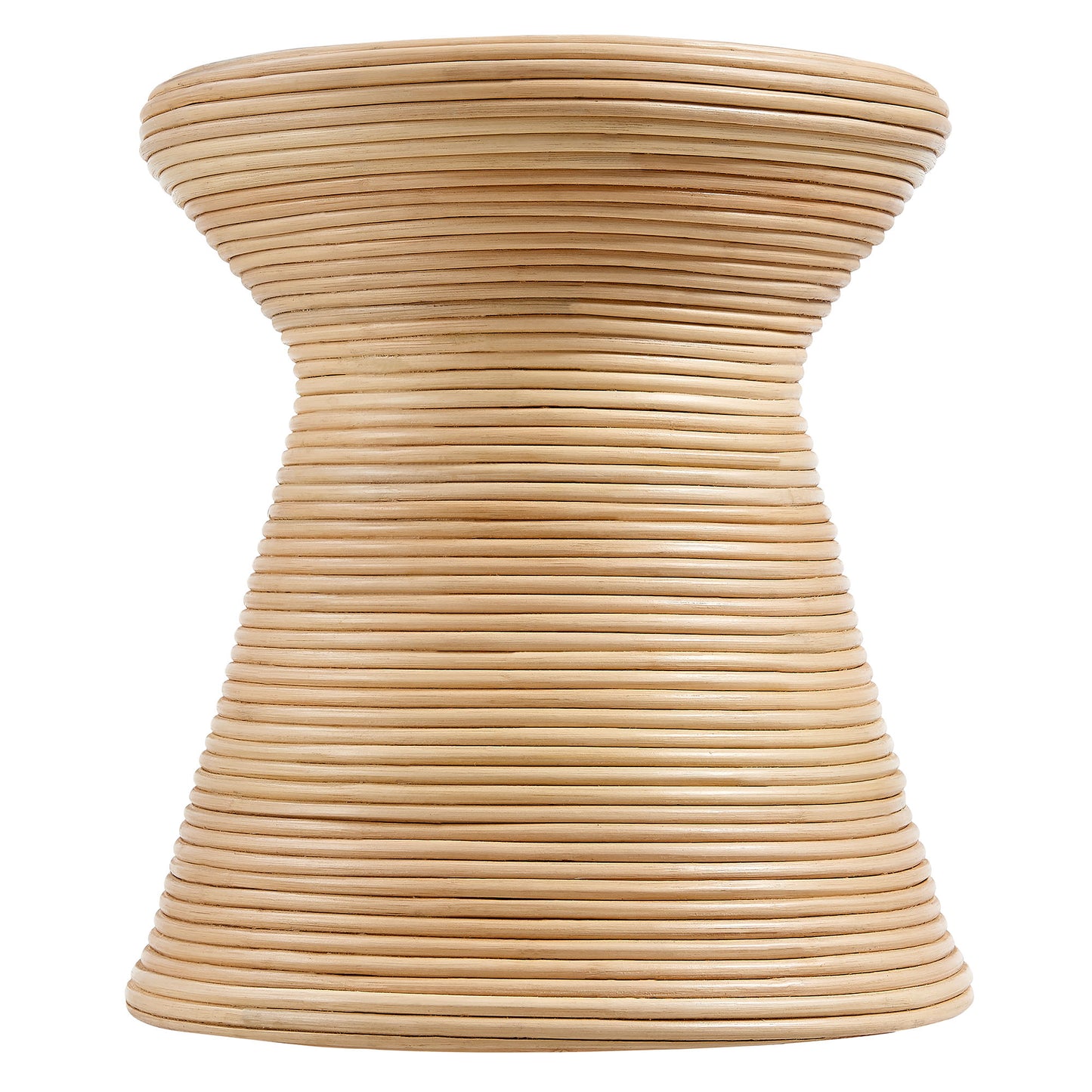 Tavi Hourglass Natural Rattan Round Side Table by Modway