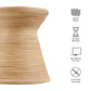 Tavi Hourglass Natural Rattan Round Side Table by Modway