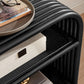 Eve Curved Natural Rattan Side Table by Modway