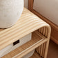 Eve Curved Natural Rattan Side Table by Modway