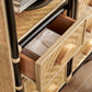 Jane 71 Inch Tall Arched Natural Rattan Bookshelf by Modway
