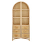 Jane 71 Inch Tall Arched Natural Rattan Bookshelf by Modway