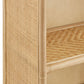 Jane 71 Inch Tall Arched Natural Rattan Bookshelf by Modway